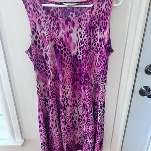 Allison Daley Vibrant Purple Animal Print Dress